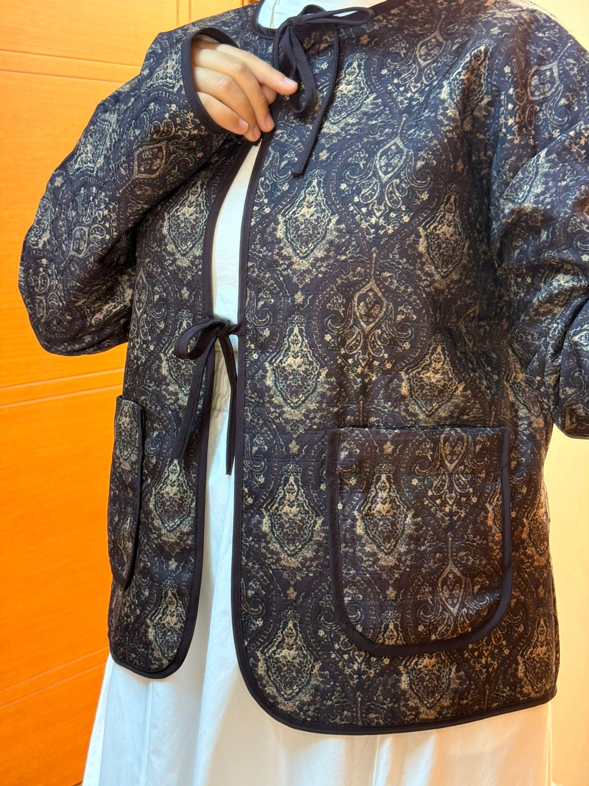 Kapitone Ceket Acı Kahve