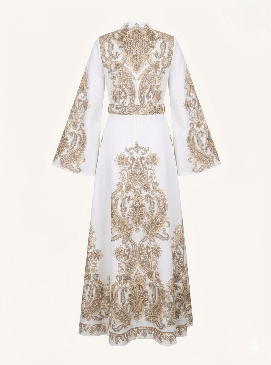 İthal Babel Elbise Beyaz